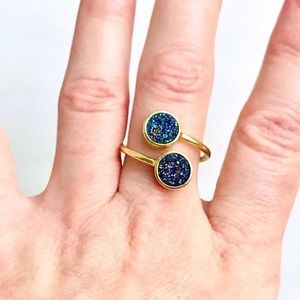 24K Gold Wrap Drusy Ring